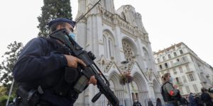 French police in Nice after the beheading