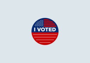 "I voted" election sticker 2020 election
