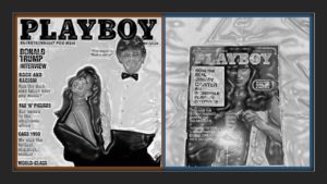Images of Donald Trump's and Jimmy Carter's Playboy Editions
